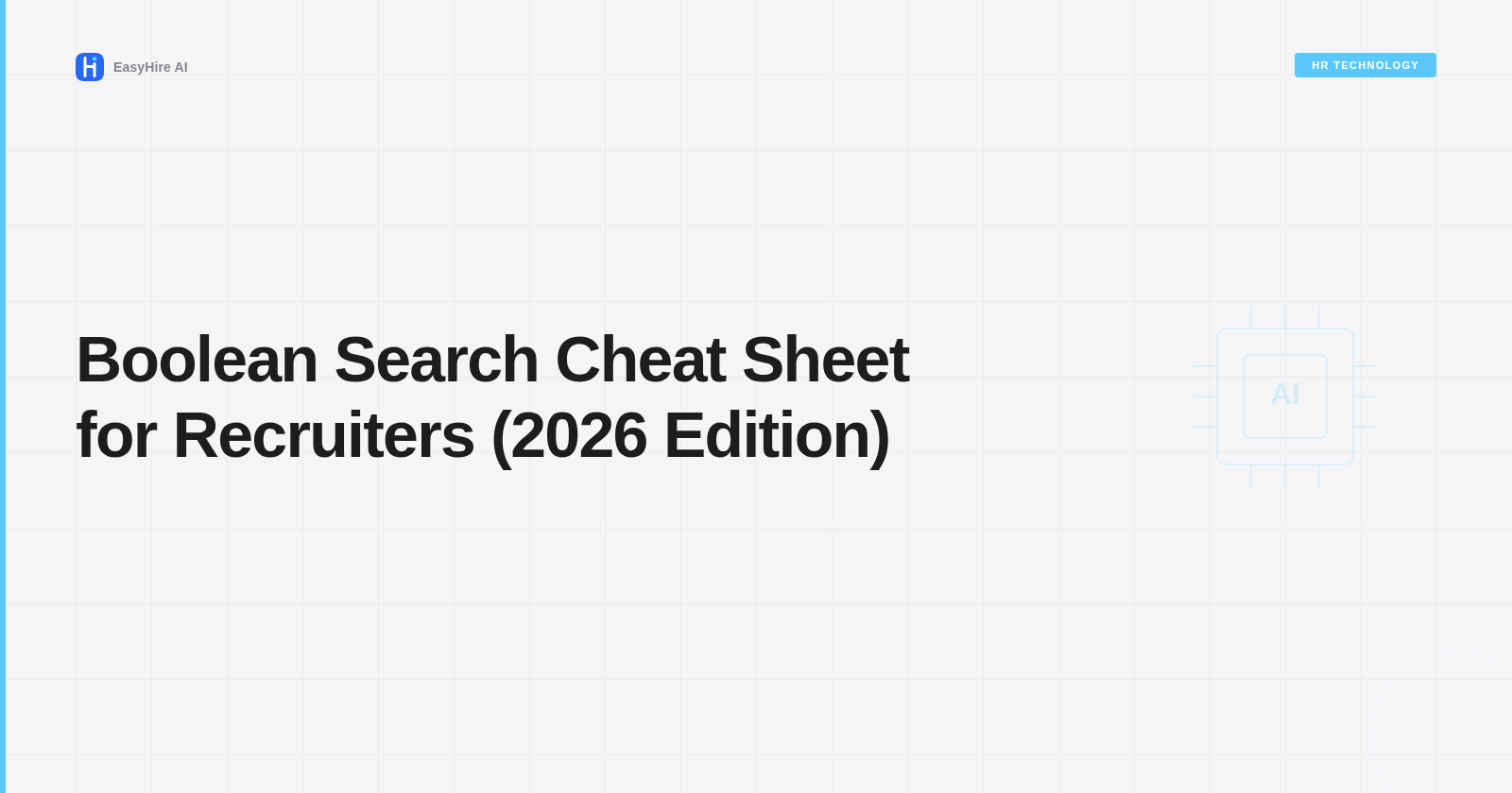 Boolean Search Cheat Sheet for Recruiters (2026 Edition)