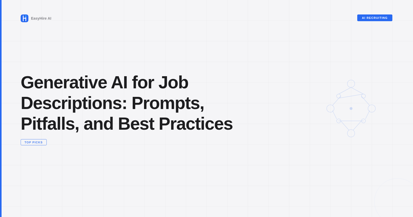Generative AI for Job Descriptions: Prompts, Pitfalls, and Best Practices